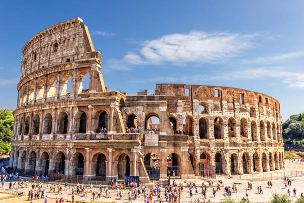 the roman colosseum in summer